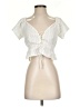 Luvalot Ivory Short Sleeve Blouse Size 2 - photo 1