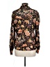 Assorted Brands 100% Polyester Floral Brown Long Sleeve Blouse Size L - photo 2