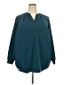 Madison 100% Polyester Teal Long Sleeve Blouse Size 3X - photo 1