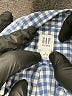 Gap Kids 100% Cotton Checkered-gingham Blue Long Sleeve Button-Down Shirt Size 6 - 7 - photo 3