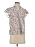 Shein Floral Gray Short Sleeve Blouse Size 4 - photo 1