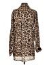 Zara Basic Animal Print Brown Long Sleeve Blouse Size S - photo 2
