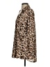 Zara Basic Animal Print Brown Long Sleeve Blouse Size S - photo 5