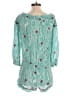 Poupette St. Barth Tweed Teal Romper Size S - photo 2
