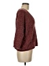 Express 100% Polyester Burgundy Pullover Sweater Size M - photo 4