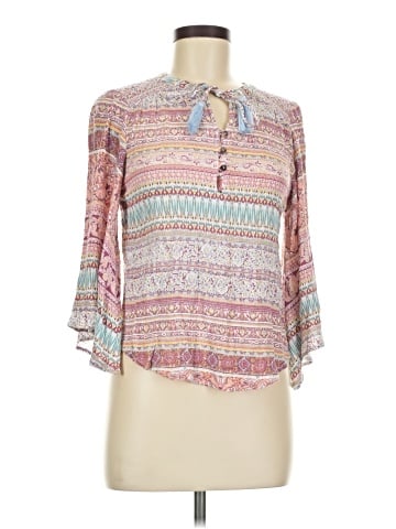One World 3/4 Sleeve Blouse (view 1)
