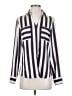 Express 100% Polyester Stripes Ivory Long Sleeve Blouse Size S - photo 1