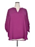 Chaus 100% Polyester Purple 3/4 Sleeve Blouse Size 2X - photo 1