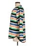 Bar III 100% Polyester Stripes Green Long Sleeve Blouse Size L - photo 5