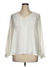 Elle 100% Polyester Ivory Long Sleeve Blouse Size XL - photo 1