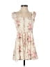 Cider 100% Polyester Floral Ivory Casual Dress Size M - photo 1