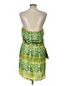 Classique 100% Polyester Paisley Green Cocktail Dress Size L - photo 2