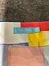 J. McLaughlin Color Block Blue 3/4 Sleeve Blouse Size M - photo 6
