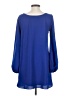 Nymphe 100% Polyester Solid Blue Casual Dress Size S - photo 2