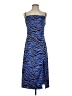 Forever 21 Animal Print Blue Cocktail Dress Size S - photo 1