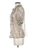 Zara Floral Silver Short Sleeve Blouse Size S - photo 5