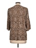MICHAEL Michael Kors Animal Print Brown 3/4 Sleeve Blouse Size L - photo 2