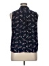 Chaps 100% Viscose Floral Blue Sleeveless Button-Down Shirt Size XL - photo 2