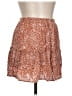 Pink Rose 100% Recycled Polyester Animal Print Orange Casual Skirt Size L - photo 2