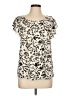 MELLODAY Ivory Short Sleeve Blouse Size L - photo 1