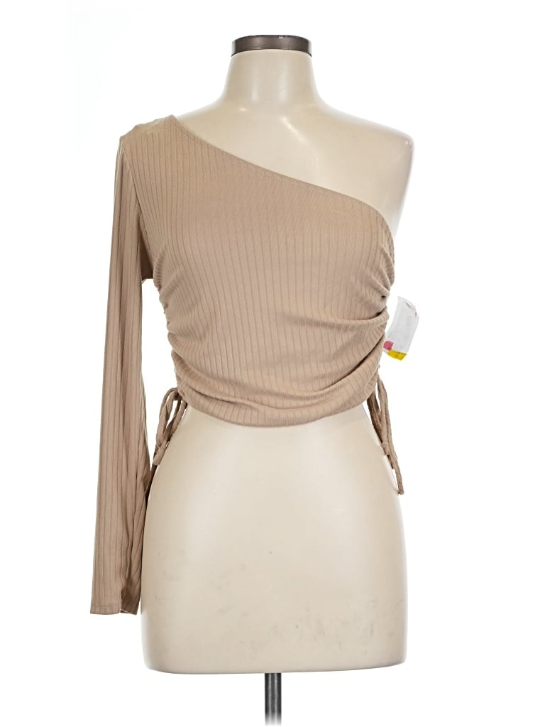 Pre-owned Moa Moa 3/4 Sleeve T-shirt In Tan