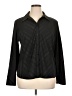 Apt. 9 Chevron-herringbone Black Long Sleeve Blouse Size XL - photo 1
