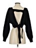 Zaful 100% Acrylic Black Pullover Sweater Size 4 - photo 2