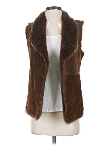 Ecru Faux Fur Vest (view 1)