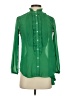 J.Crew 100% Polyester Green Long Sleeve Blouse Size XXS - photo 1