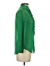 J.Crew 100% Polyester Green Long Sleeve Blouse Size XXS - photo 4
