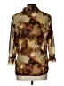 Essentials by Milano 100% Polyester Tie-dye Brown 3/4 Sleeve Blouse Size L - photo 2