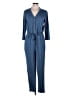 Garnet Hill Solid Blue Jumpsuit Size M - photo 1