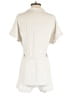 Allie Rose Metallic Ivory Romper Size M - photo 2