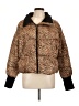 Assorted Brands 100% Polyester Animal Print Brown Faux Fur Jacket Size L - photo 1
