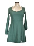 Assorted Brands Solid Green Casual Dress Size L - photo 1