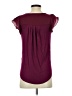 Merona 100% Polyester Burgundy Short Sleeve Blouse Size XS - photo 2