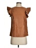 Fab'rik Brown Short Sleeve Blouse Size S - photo 1