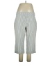 Anne Klein Stripes Silver Casual Pants Size XL - photo 1