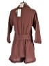 Lush 100% Cotton Solid Brown Romper Size S - photo 2