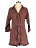 Lush 100% Cotton Solid Brown Romper Size S - photo 1