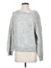Point Sur Chevron-herringbone Silver Pullover Sweater Size S - photo 1