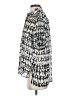 BADGLEY MISCHKA STUDIO 100% Polyester Graphic Black Silver Short Sleeve Blouse Size S - photo 5