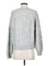 Point Sur Chevron-herringbone Silver Pullover Sweater Size S - photo 2