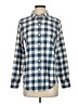 Vineyard Vines Performance 100% Polyester Checkered-gingham Blue Long Sleeve Blouse Size 4 - photo 1