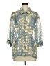 BonWorth 100% Polyester Metallic Silver 3/4 Sleeve Blouse Size M (petite) - photo 1