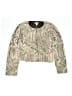 Ruby & Bloom 100% Polyester Chevron-herringbone Silver Cardigan Size 7 - photo 1