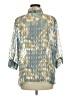 BonWorth 100% Polyester Metallic Silver 3/4 Sleeve Blouse Size M (petite) - photo 2