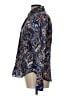 Cino 100% Cotton Paisley Blue Long Sleeve Blouse Size L - photo 5