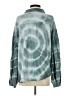 Pol 100% Cotton Tie-dye Teal Jacket Size S - photo 2