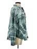 Pol 100% Cotton Tie-dye Teal Jacket Size S - photo 4